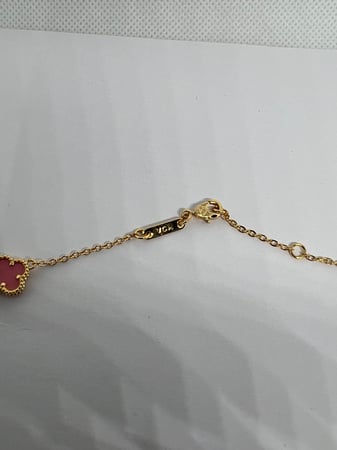 سلسال Van cleef المميز ذهبي - وردي