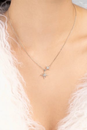 سلسال( فضة عيار 925 ) apm فضي نجوم