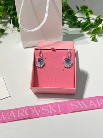 حلق سوارفيسكي فضي - أزرق