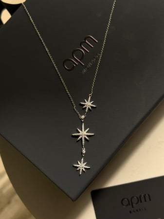 سلسال( فضة عيار 925 ) apm فضي نجوم تشوكر