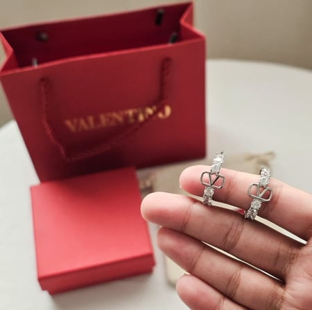 حلق VALENTINO فضي