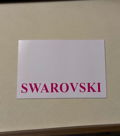 سلسال SWAROVSKI - فضي زهرة زرقاء