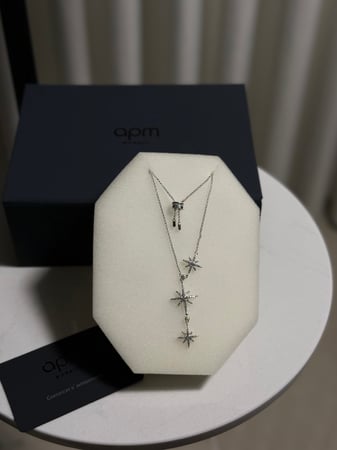 سلسال( فضة عيار 925 ) apm فضي نجوم تشوكر
