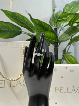 خاتم  فضة عيار 925 لون فضي