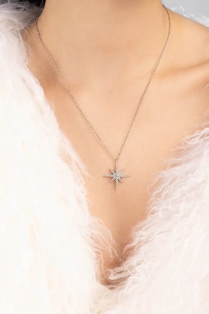 قلادة شوكر( فضة عيار 925 ) apm فضي