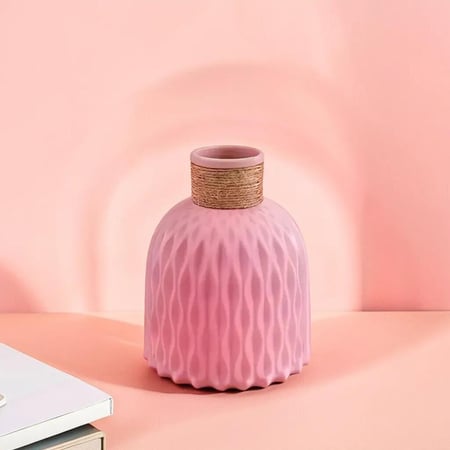 مزهرية رائعة الشكل (وردي - رمادي) قطعة واحدة