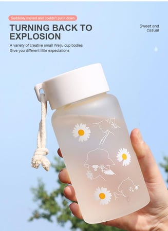 زمزمية أنيقة للرياضيين (شفاف - شفاف ضبابي) قطعة واحدة