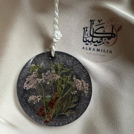 تعليقة سيارة 6سم ورد طبيعي مجفف