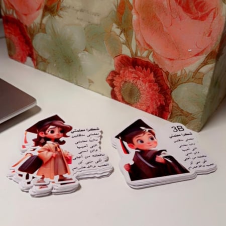 استيكرات ورق لامع 6 حبات