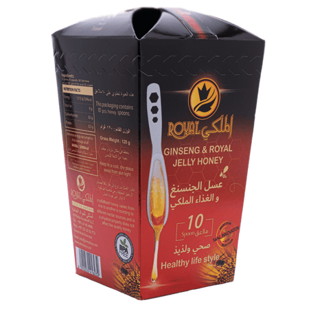 ملعقة عسل السدر بالجنسنغ وغذاء الملكات 10 قطع