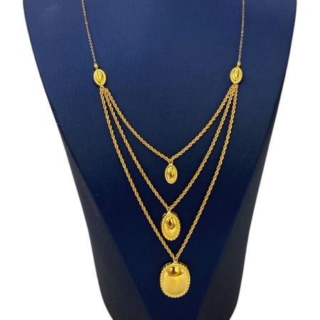 عقد ذهب عيار 21 الوزن 4.77 جرام