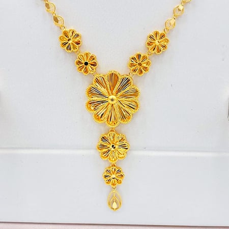 طقم ذهب عيار 21 الوزن 14.6 جرام