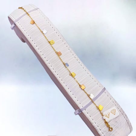 خلخال ذهب عيار 18 الوزن 2.42 جرام