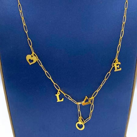 عقد ذهب عيار 18 الوزن 3.8 جم