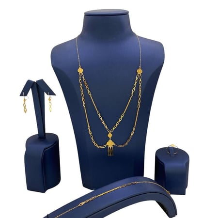 طقم ذهب عيار 21 الوزن 4.15 جرام