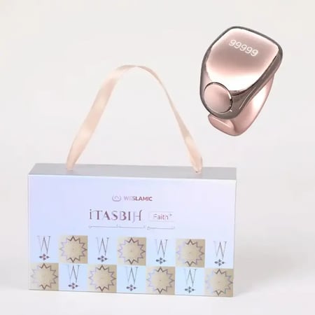 خاتم التسبيح الذكي iTasbih Faith+ – شاشة OLED – شحن لاسلكي – بطارية طويلة العمر – مقاوم للماء