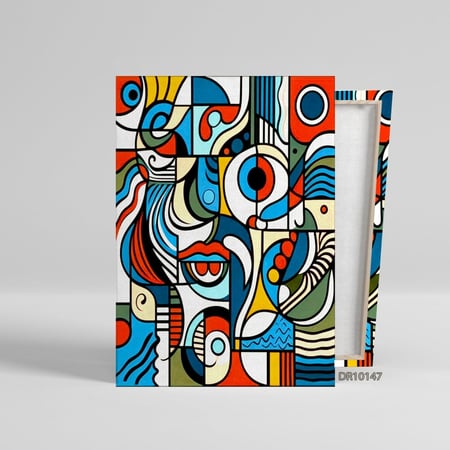 لوحة كانفس جدارية مطبوعة رسم تجريدي 147