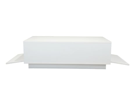 طاوله تقديم القهوه بيضاء مع درجين للتخزين في السعودية عند متجر نيت هوم