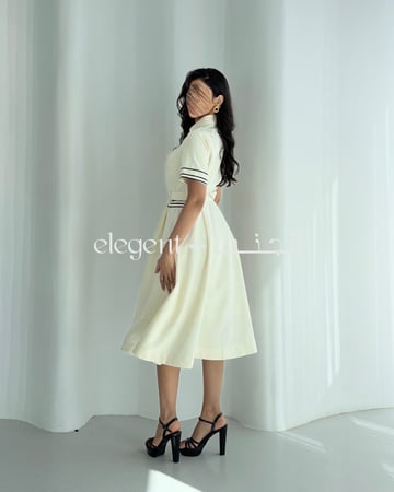 تصميم أنيق وبسيط لفستان نسائي ساتر