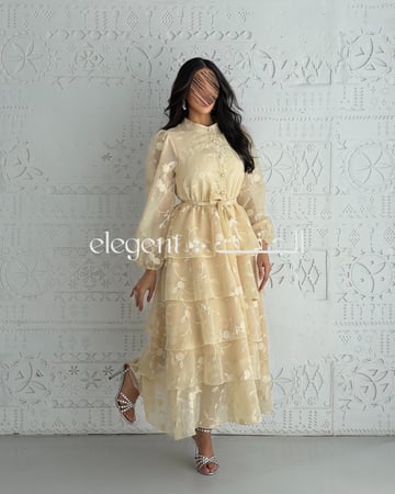 فستان أنيق بإطلالة أنثوية ناعمة