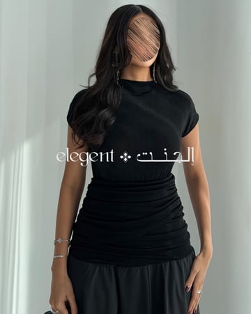 إطلالة فستان أسود أنيق من إلجنت