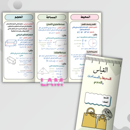مطويات رياضيات سادس الترم الثاني كل الفصول