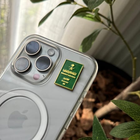 ستكر الجواز السعودي معدن ذهبي