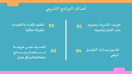 ورشة ملف انجاز ون نوت
