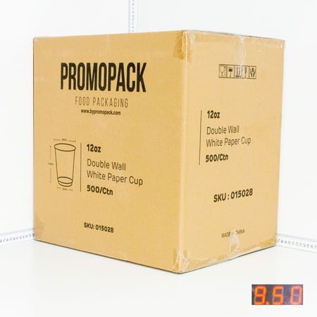 كوب قهوة 12 اونص طبقتين ورق ابيض 500 حبة