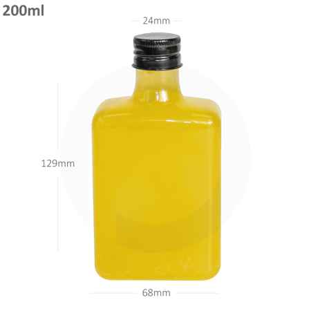 200ml C PET Plastic Cold Brew Bottle Black Alu Cap 200/ctn