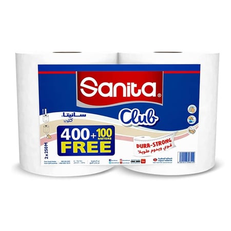 سانيتا كلوب مناديل ماكسي رول 2×250متر