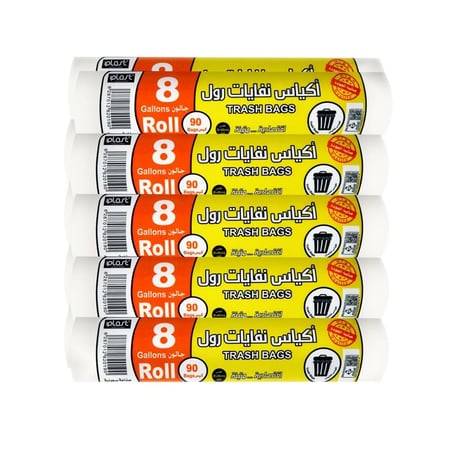 اي بلاست اكياس نفايات 8جالون 10 رول × 90 كيس