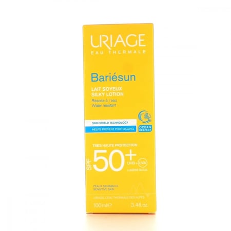 واقي شمس لوشن حريري مقاومة للماء حماية عالية جدا +50 للبشرة الحساسه من يورياج - 100 مل