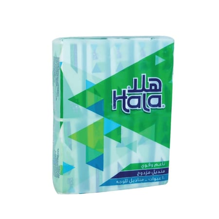 هلا فله مناديل اخضر 160 منديل في 10عبوات