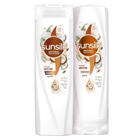 صانسيلك شامبو مرطب بجوز الهند سعة 400 مل +بلسم مرطب بجوز الهند 320 مل