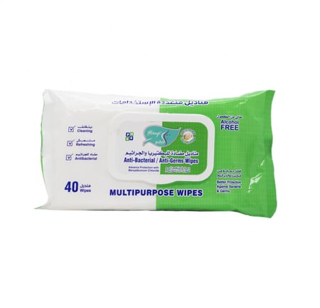مناديل مبللة مضادة للبكتيريا والجراثيم العرايس - 40 منديل