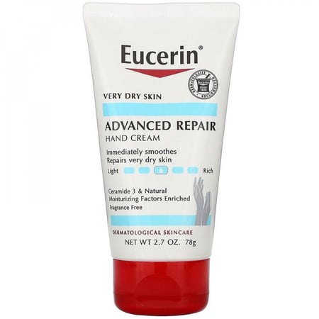 Eucerin, كريم إصلاح اليدين المتقدم، خالٍ من الرائحة، (78 غرام)