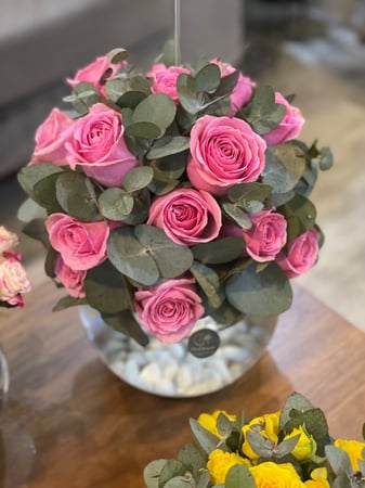 فازة سمك 20 ورده جوري