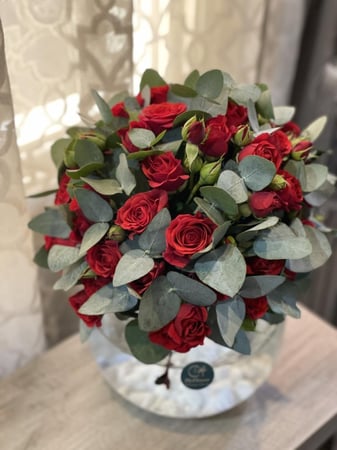 فازة سمك 10 اغصان بيبي روز