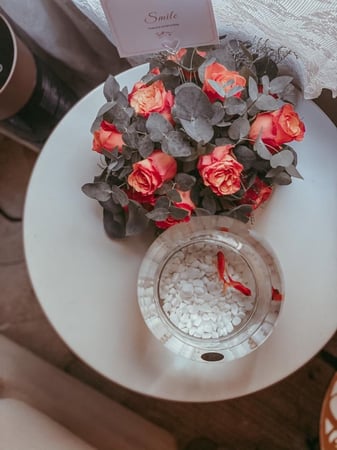 فازة سمك 10 وردات جوري