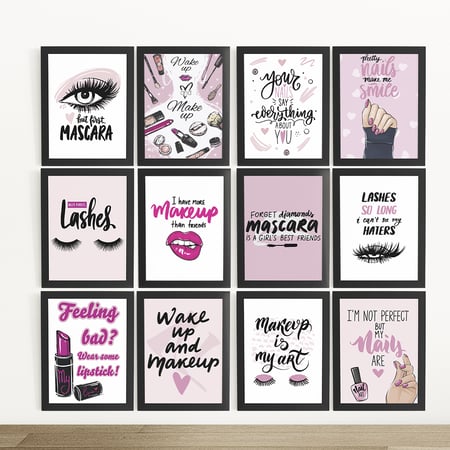 بوستر wake up and makeup لون وردي