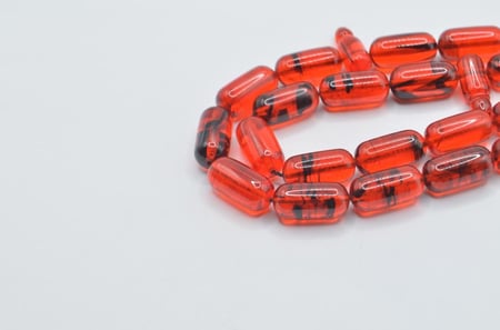 سبحة فاتوران قديم من عصي ألماني لون رماني عرق اسود