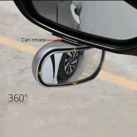 1 قطعة مرآة رؤية خلفية محدبة قابلة للدوران 360 ، تركيب عام للقيادة والركن بأمان أفضل