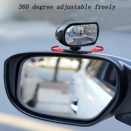 1 قطعة مرآة رؤية خلفية محدبة قابلة للدوران 360 ، تركيب عام للقيادة والركن بأمان أفضل