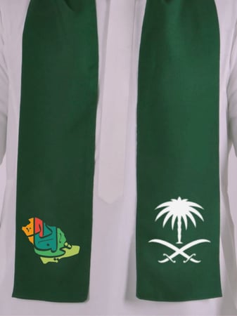 شال أزياء اليوم الوطني وشاحات التأسيس وشاح تطريز متجر فنون ترند ملابس