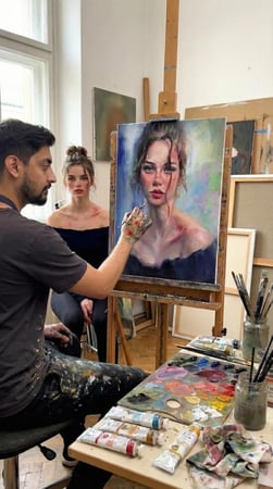 طلب مسبق رسم أي صورة كبير واقعي بورتريه مقاس 60* 90 شامل الإطار