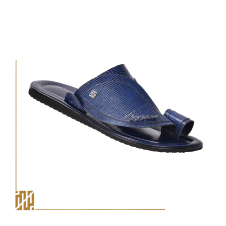 حذاء لدن على نسق السحلية باللون الكحلي