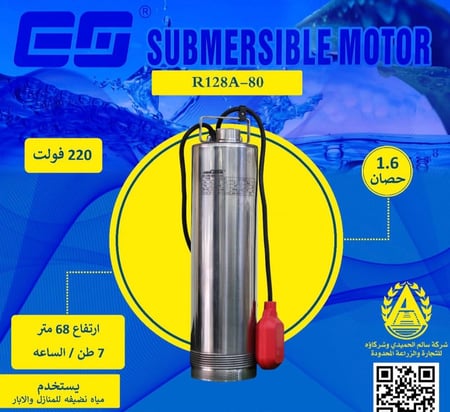 غطاس 1.6ح 68 متر 220 فولت بعوامة R128A80