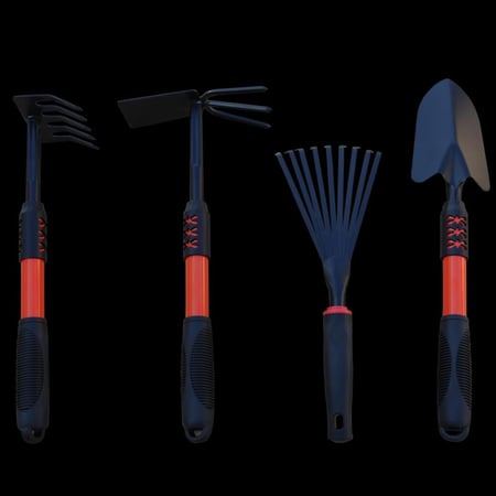 طقم أدوات الحميدي للحديقة ( 4 قطع برتقالي )