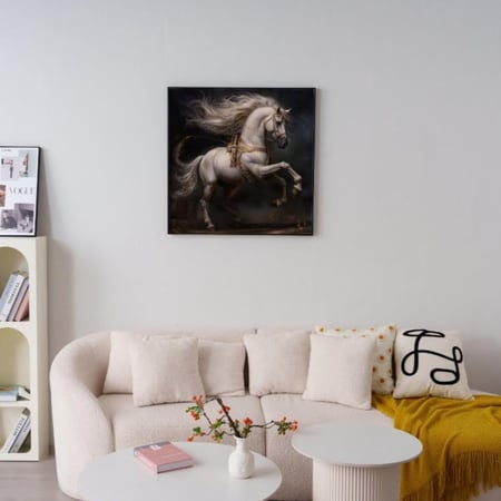 لوحة خيول باضاءه LED 80CM*80CM